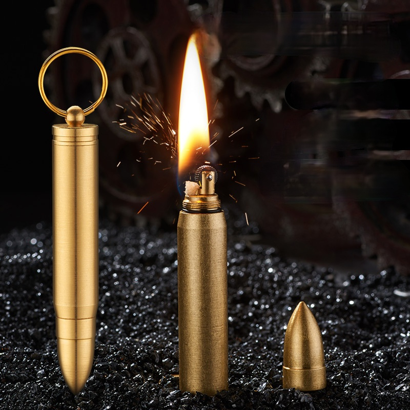 Weed Vaping Accessories - Kogelvormige koperen kerosine-aansteker, metalen open vlam,
