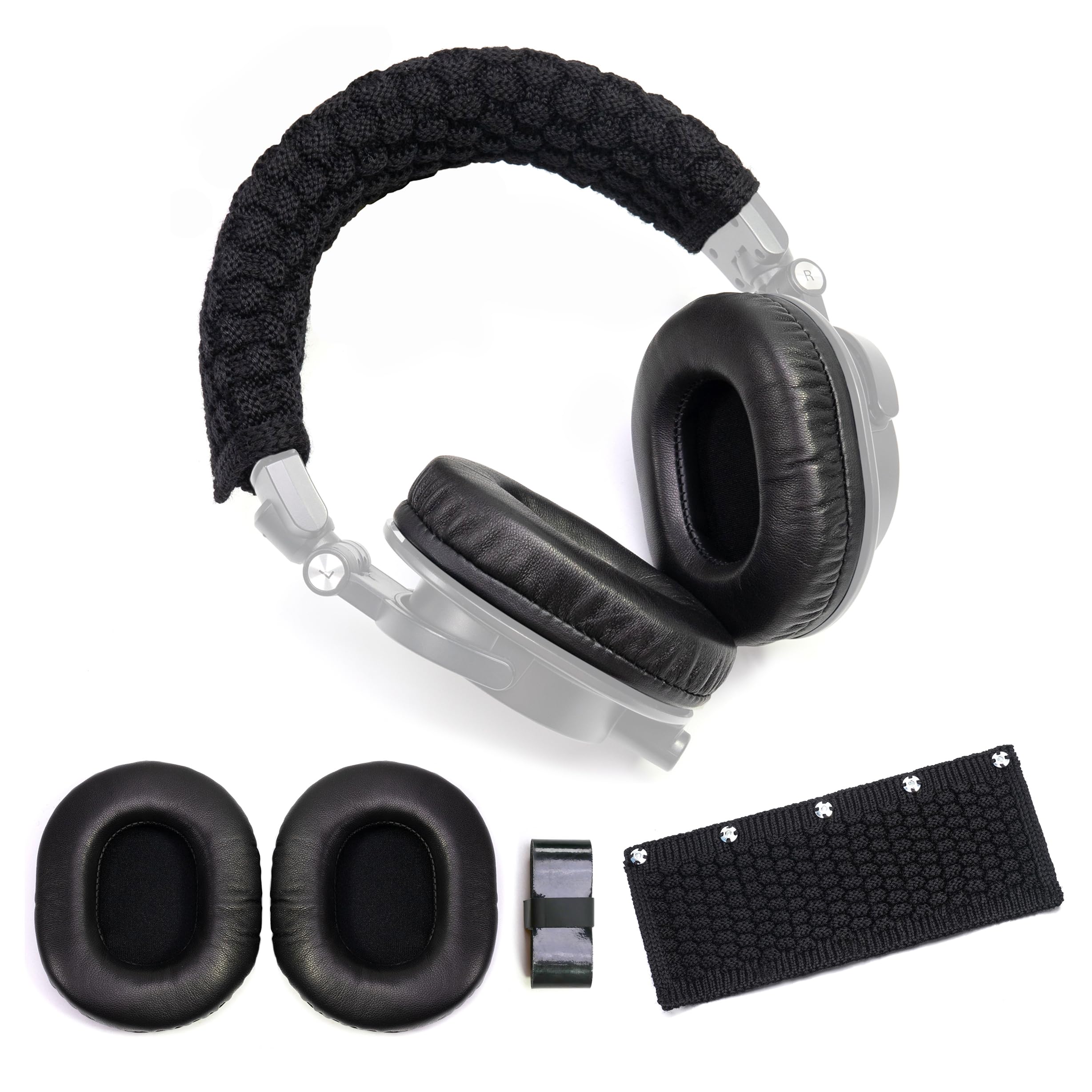Audio Technica Headphone Ath-M50X - Lamsleer Oorkussens Wollen Hoofdband Kussenhoes Kit