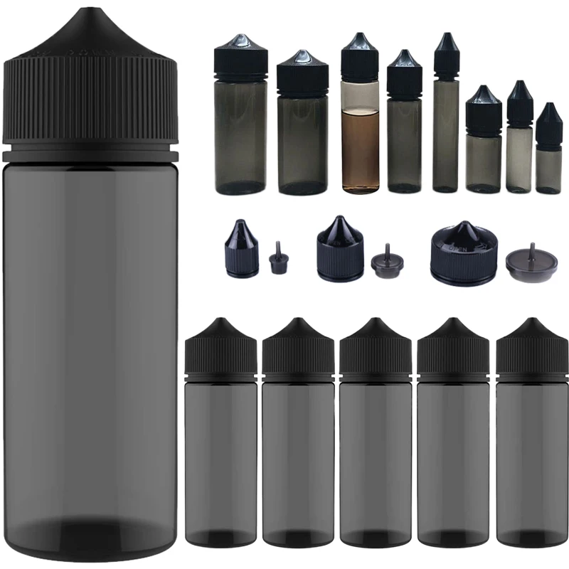 Juice Bottle Dropper - 5 Stuks 10/15/30/60/100/120Ml Zwarte Huisdier Plastic