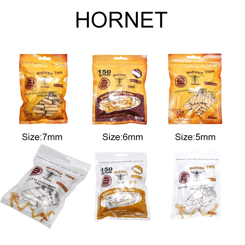 Weed Vaping Accessories - HORNET DANGER Natuurlijke 5MM/6MM/7MM Dunne Sigarettenfiltertips