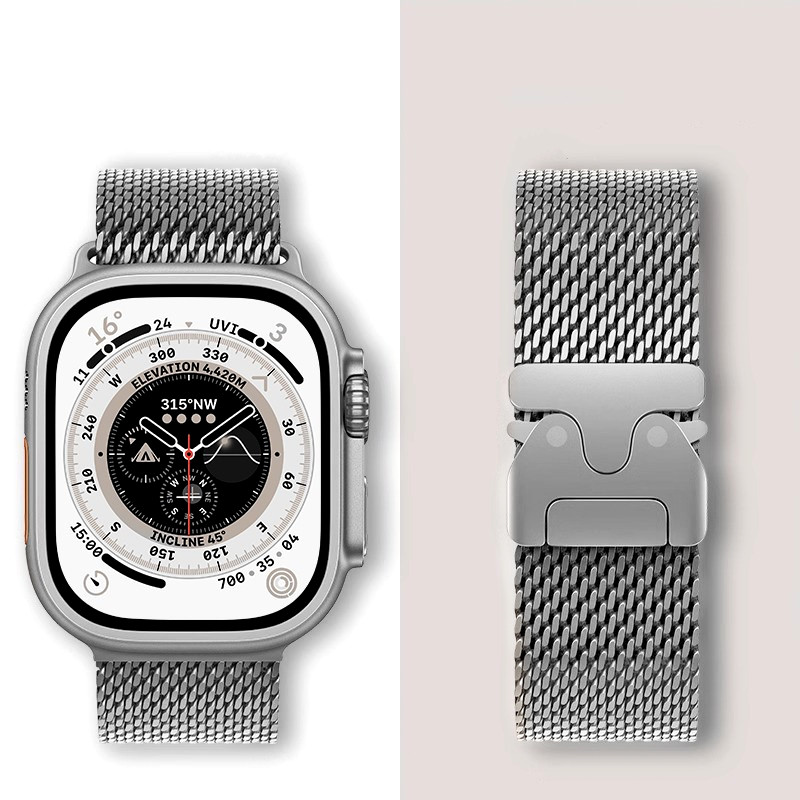 Mesh Coil Strip - Milanese lusband voor Apple Watch-serie 10