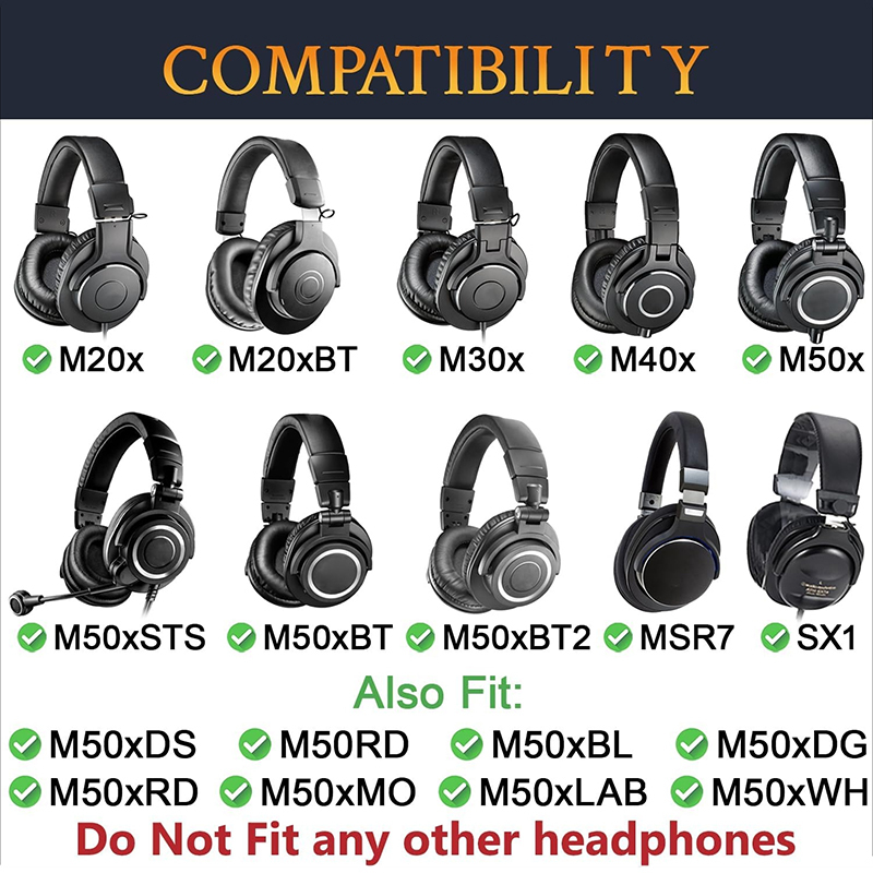 Vervangende oorkussens voor Au - Audio Technica Headphone Ath-M50X recensie en prijs