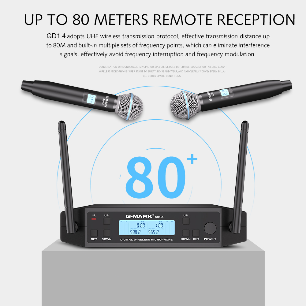 G-MARK GLXD4 Professionele UHF - Shure Mic Sm7B recensie en prijs