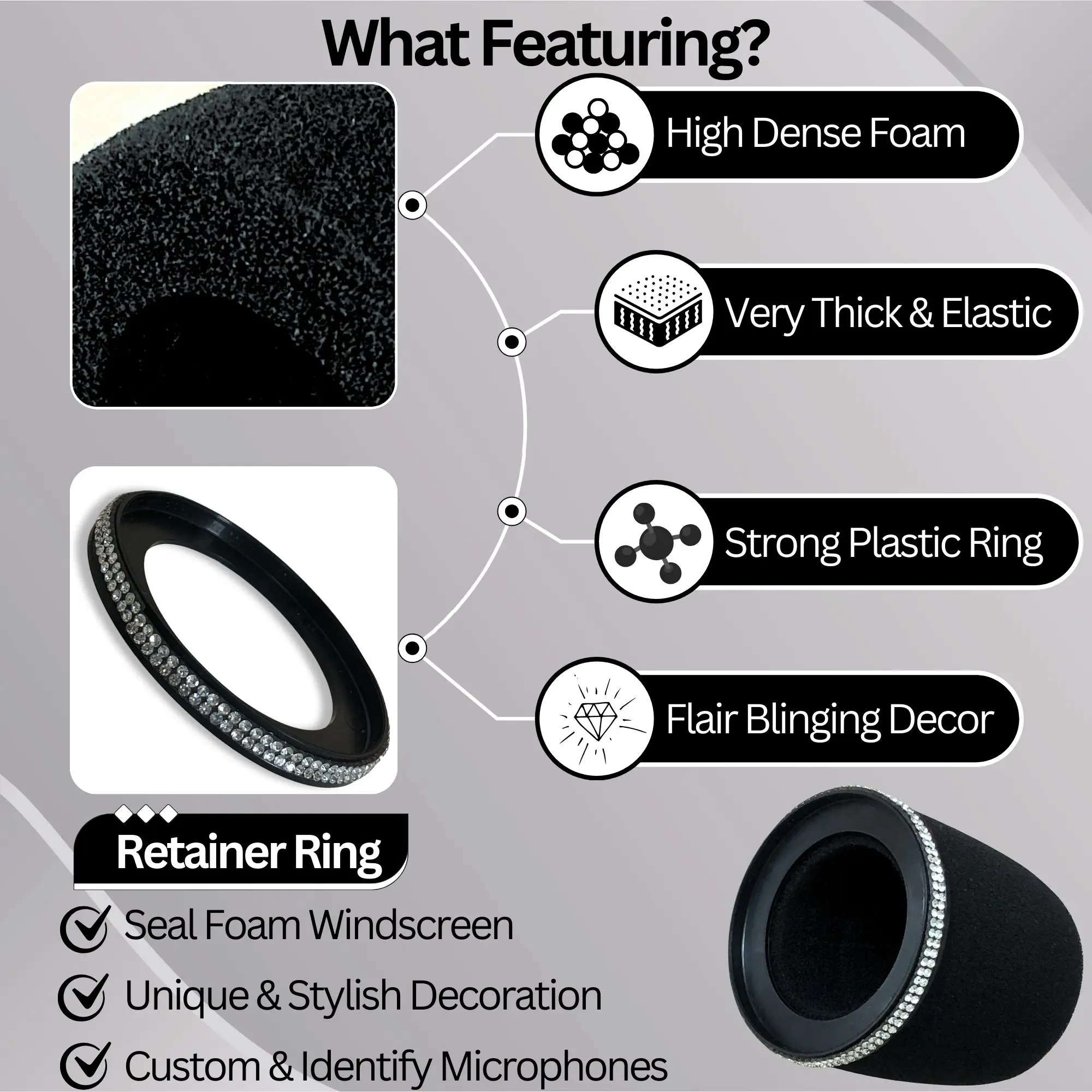 Sparkly MV7 Foam Pop Filter vo - Shure Mic Sm7B recensie en prijs